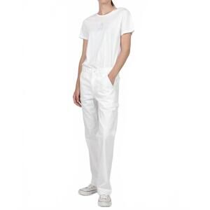 NEW G1 surplus raw hem pants in white